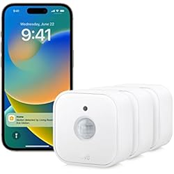Sensor Movimiento Homekit Eve Motion (Matter) Pack de 3 - Sensor de Movimiento y luz, para Interiores y Exteriores, Preparado para el Futuro con Matter y Thread, Compatible con Apple HomeKit, Alexa, Google Home, SmartThings