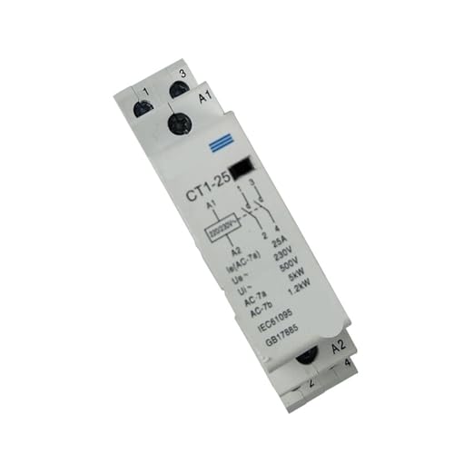 220/230V 25A Double Poles Family Household AC Contactor CT1-25 1Pcs