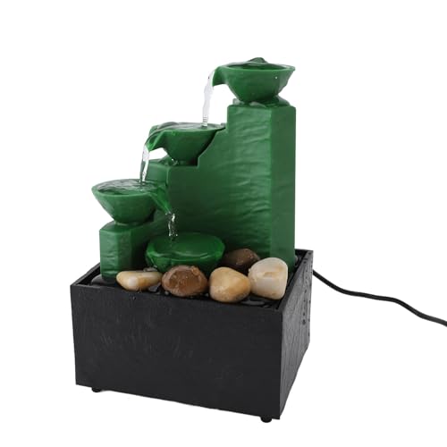 Fontaine de table LED vert émeraude, un ornement décoratif compact d'exception - 4