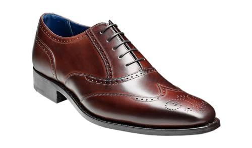 Image of BARKER Johnny Men's Handmade Leather Brogue Oxford Shoes - Goodyear Welted, Full Leather Sole & Lining, Premium Formal Dress Shoes for Business & Weddings