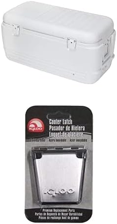Bundle of Igloo Large Portable Commercially Insulated Polar Ice Chest Cooler + Igloo Stainless Steel Cooler Latch
