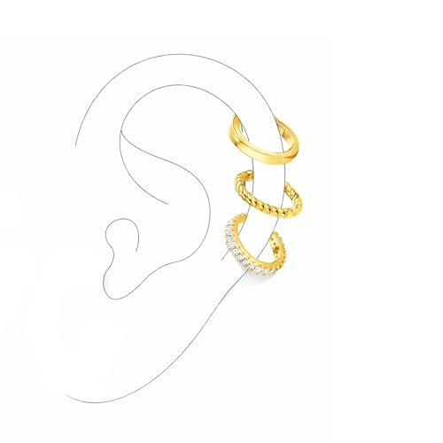 Moodear Dainty Ear Cuffs Non Piercing Earring for Women...
