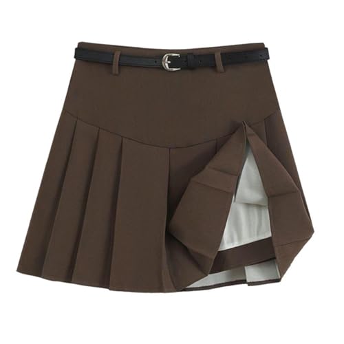 Women's Office Wear Wool High Waisted Pleated Skirt Slim Fit3