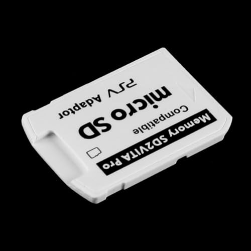 Sarini PS Vita 5.0 SD-Speicherkartenadapter, Kartenhalter, Memory Stick-Konvertierungshülle für PS Vita 1000 2000, kompatibel mit HENkaku Enso System, einfaches Einschieben und Aufklappen