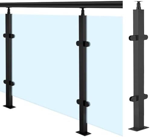 Heavy Duty Stainless Steel Glass Railing Post - Deck Rail Column System for Balcony, Stairs & Garden ils, Ideal for Modern Outdoor Spaces