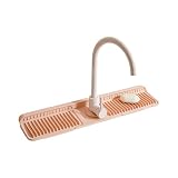 Piceioep Raccogligocce per lavello in Silicone 61 cm con scanalature Ventilazione Mantiene Piano Lavoro Asciutto e Pulito Cuscinetto per Rubinetto in elastomero del lavello della Cucina