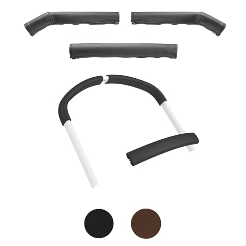Babydome Pack Fundas Manillar Compatibles Con Bugaboo Cameleon 3 2013-2018 Cameleon 3 Plus 2018-2021 . Fabricación Artesanal En España En Polipiel. Resistencia Al Sol Y Desgaste. Color Negro