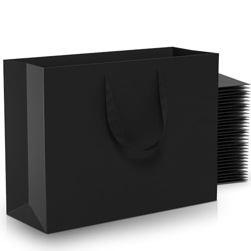 Sacs cadeaux extra larges papier noir idéaux pour emballages d'anniversaire