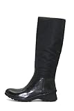 prada stiefel damen schwarz Echte VIBRAM-Sohle Prada Damen Schwarz Leder Stiefel 3W4941 40 EU
