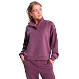 Bouton-pression à la taille Roxy Rise & Vibe Sweet - Sweatshirt for Women - Polaire de Sport - Femme - M - Rouge