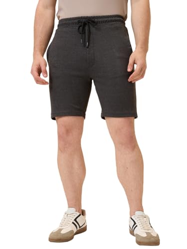 Status Quo Men’s Cotton Blend Solid Drawstring Shorts | 60% Cotton 40% Polyester | Regular Fit, Above Knee | Side Pockets & Waistband for Casual, Gym & Lounge Deal