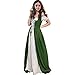 Aibaowedding Renaissance, vestito medievale da donna, costume medievale (verde, s/m)