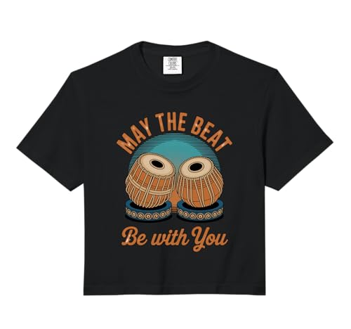 May The Beat Drumming Tablaist Tabla Drum Music Tabla Comfort Colors Crop Top