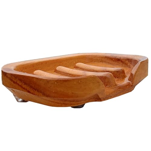 NAZAKOOL Solid Teak No-Slip Dish