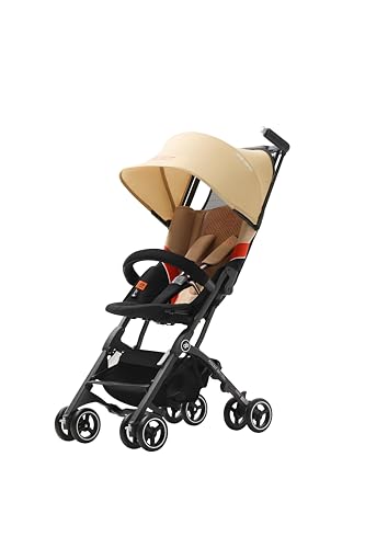 Gb Pockit+ All-Terrain, Ultra Compact Lightweight Baby pockit Travel Stroller for Babies & Toddlers, Carry-On Flight Luggage Compliant, Orange&Black
