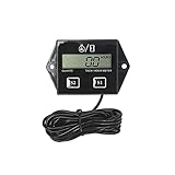  Mini tacómetro para motor pequeño, horómetro inductivo para motor pequeño de 2 y 4 tiempos, tacómetro impermeable para motosierra, ATV, motocicleta, motor UTV