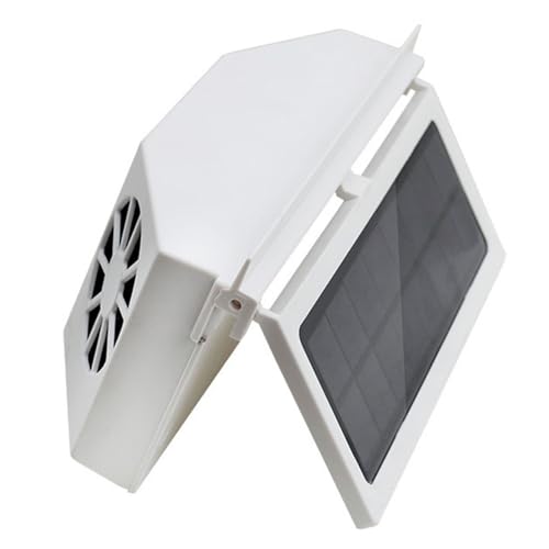 Ventilateur solaire pour voiture blanc ABS 1200mAh économique