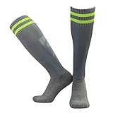 JKLO 2 Pairs Football Soccer Sock Men Kids Boys Sports Long Towel Socks Basketball Medias De Futbol Cycling Thicken Sox 908 (Color : Gray Green, Size : Adult Size CTM011)