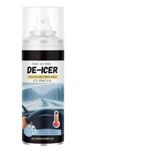 Bomefoi Dégivrant pour Pare-brise de Voiture - 100 ml Agent de Dégivrage Anti-Gel à Action Rapide - Spray de Déglacement pour Pare-Brise Auto,Pour Hiver Vitres Givre Réfrigérateur Congélateur et Usage