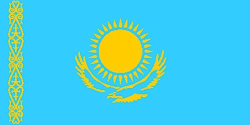 Bandera de Kazajstán de 1,5 x 0,9 m