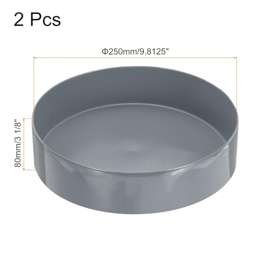 Image of uxcell 2pcs Rubber End Caps 250mm(9 13 /16 Inch) ID x 80mm(3 1 /8 Inch) H Vinyl Round Tube Bolt Cap Cover Screw Thread Protectors Light Gray