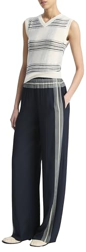 Vince Women's Mid Rise Placed Stripe Pull on Pant2