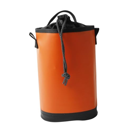 Yiju Climbing Rope Bag Drawstring Pouch Caving Mountaineering Camping Outdoor Sports Accessories Hiking Waterproof Rope Organizer, Orange