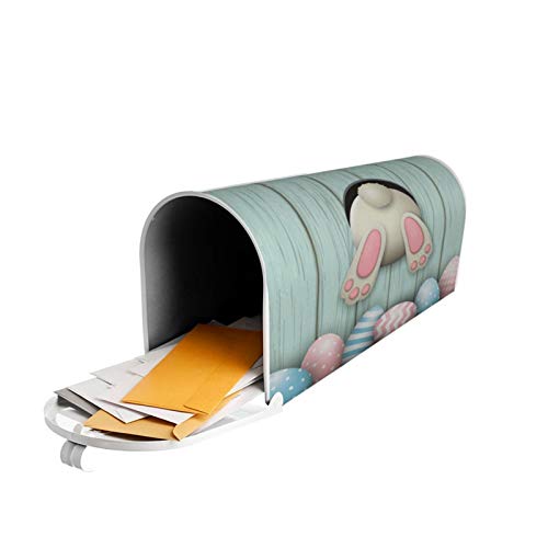 Image of Dujiea Easter Bunny Eggs Mailbox Wraps, Waterproof Magnetic Post Box Cover - Large Size 25.5 inchL x 21 inchW - Garden Yard Outside Farmhouse Home Decor