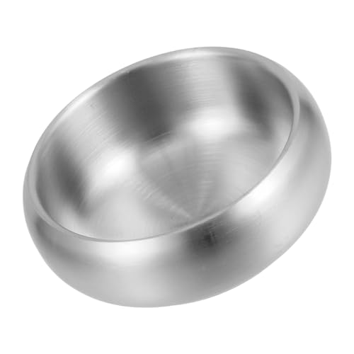PRETYZOOM 304 Stainless Steel Bowl Insulated Metal Mixing Bowl for Rice Soup Salad Korean Style Heat-resistant 12cm