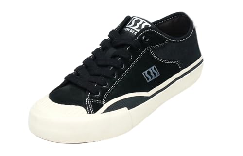 Image of Skateboard Shoes for Men Leather Low Top Pro Skateboarding Training Casual Sneakers