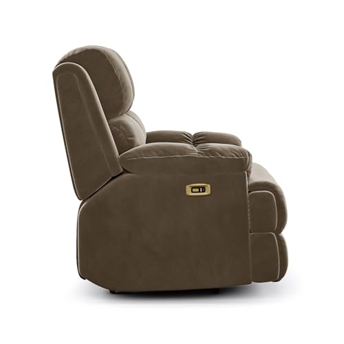 Image of Wakefit Recliner | 3 Year Warranty | Recliner Sofa 1 Seater, XpertGRID Technology, Designed for Supreme Comfort & Relaxation, Easy DIY Assembly, 145 kg Weight Capacity, Electric Virelia (Stone)