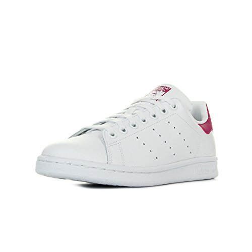 adidas Mixte enfant Stan Smith J Baskets, Ftwr White Ftwr White Bold Pink 03, 35.5 EU