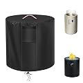 Agustone Firepit Covers Round Fire Pit Cover 24inch Outdoor Firepit Cover Round Fire Table Cover Fireplace Cover Propane Gas Fire Pit Covers-24 D X 27" H