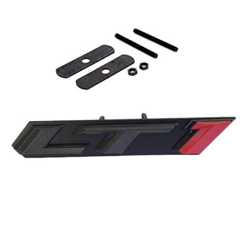 Image of 1PC Grille LT1 Emblem 3D Side Door Badge Sticker Letters Nameplate Compatible with 2017-2024 84534516 SS LT1 Black Red
