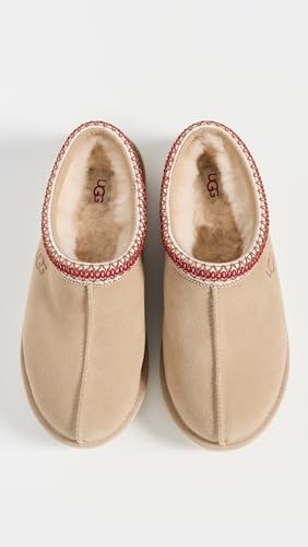 Image of UGG Women's Tasman Ii Slipper, Sand /Dark Cherry, 12