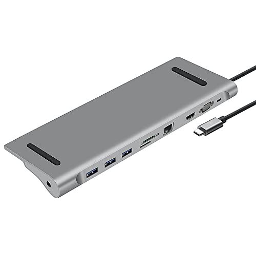 Hub USB-C 10 ports adaptateur multi-prise HDMI 4K 60Hz RJ45 Gigabit ordinateur PC
