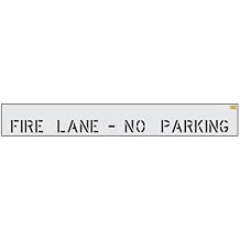 4" FIRE Lane - NO Parking Pavement and Curb Marking Stencil - 1/8" .125" PRO-Grade LDPE - Curb
