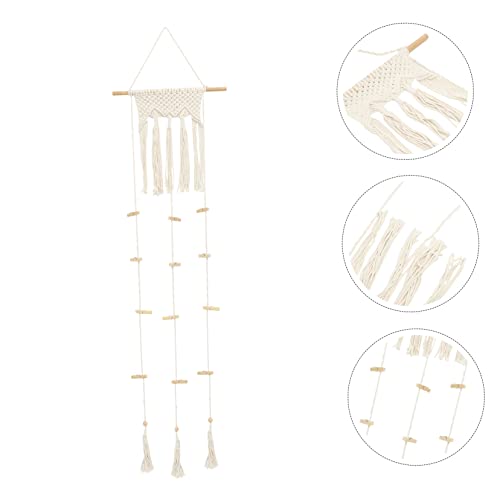 Abaodam 2Pcs Pasta De Fotos Tecida Fio De Algodão Manual De Tapeçaria De Madeira Branca