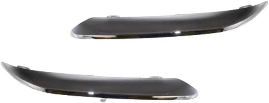 For Chrysler 300 2005-2010 Bumper Cover Molding Driver and Passenger Side | Pair | Front | Plastic | Chrome | Replacement For CH1058127, CH1059127 | 4805939AA, 615343303925, 4805938AA, 615343303987
