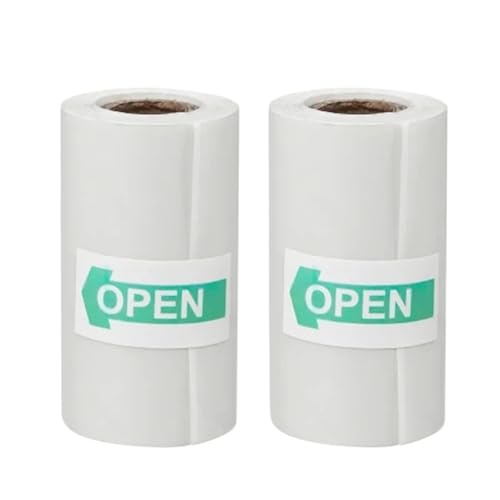 Rouleaux de papier thermique transparent autocollant 57x25 mm pour mini imprimante | 2 pièces