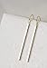 Minimalist 14K Gold Plated Long Vertical Bar Drop Earrings