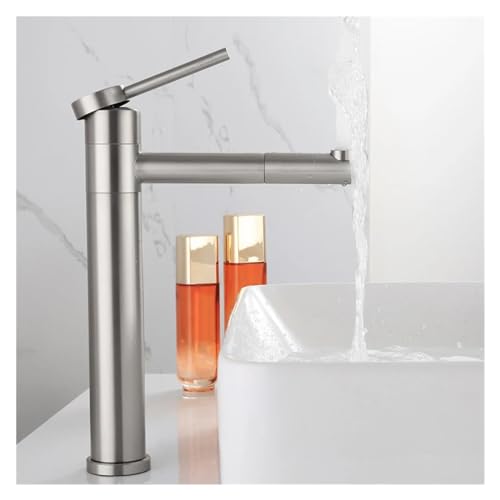 Mitigeur de lavabo élégant avec bec pivotant 360° de haute précision