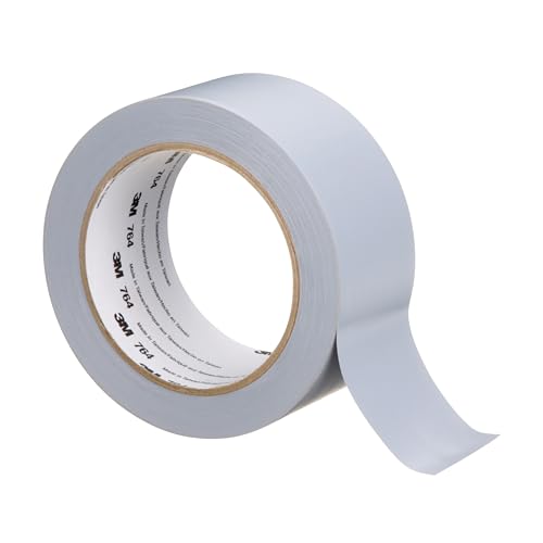 Image of 3M Vinyl Tape 764, General Purpose, 2 in x 36 yd, Gray, 1 Roll, Light Traffic Floor Marking, Social Distancing, Color Coding, Safety, Bundling