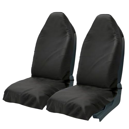 CICMOD Autositzschoner für Vordersitze, 2 Stück Universal Schonbezug für Fahrersitz Wasserdicht Autositzüberzug