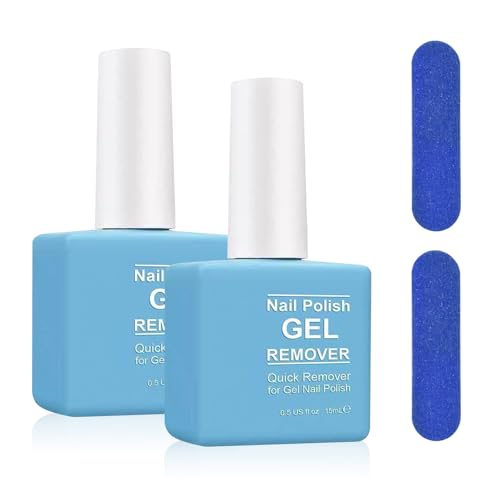 2pcs Dissolvant de Vernis à Ongles en Gel 15 ml Élimine Facilement et Rapidement le Vernis pour Domestique et Salon de Manucure