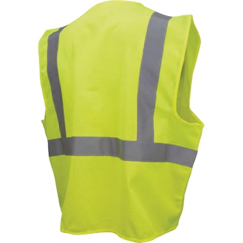 Image of Radians SV2ZGM 2X Safety Vest Class 2 Zipper with Pockets Lime Green Mesh