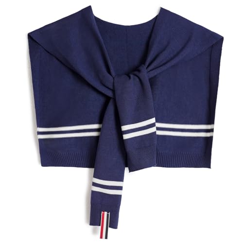 Image of WaJuemy Sweater Shawl Wraps for Women Sweater Knitted Knotted Shawls Travel Casual Scarf Cape Shoulder Tops Fashion Wrap