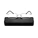 FONHCOO Blue Light Blocking Glasses - Unisex Lightweight Rimless Frameless Rectangle Computer Gaming Glasses - Anti Glare, Anti Fatigue