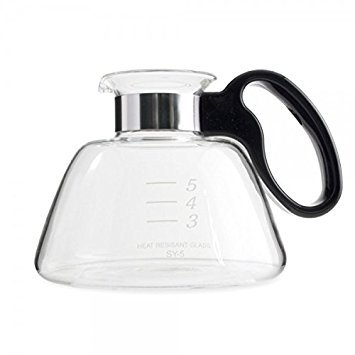 Yama SY5-5 Cup 20 Oz Siphon Coffee Maker Replacement Bottom Beaker - Borosilicate Glass, Heat-Resistant, Dishwasher Safe