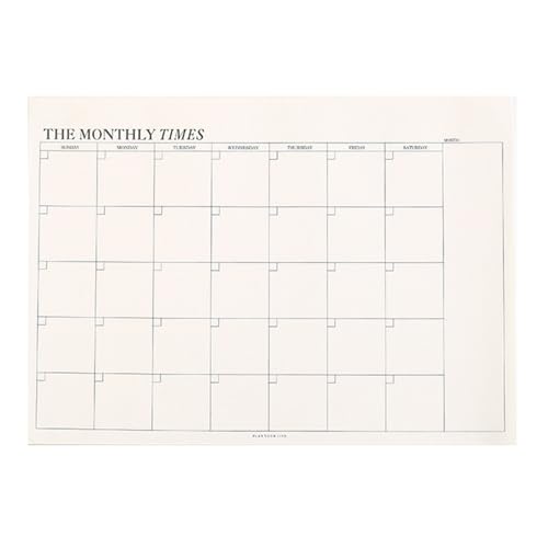 MEISO 60 Hojas Planificador Mensual 24.5x17.5 cm, Monthly